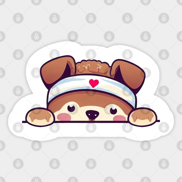 Sneaky japanese dog puppy so cutest Sticker by Deartexclusive